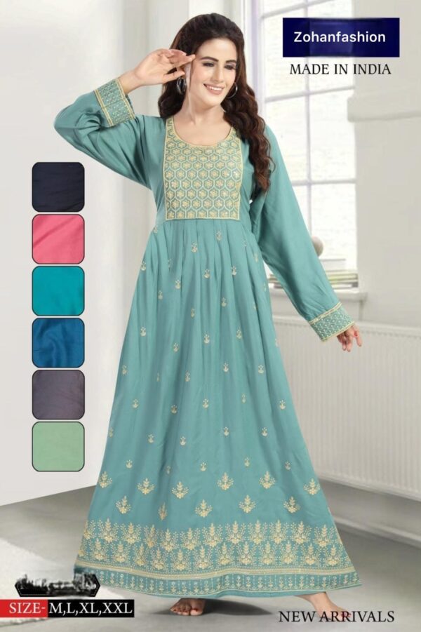 Flared kaftan - Sky Blue