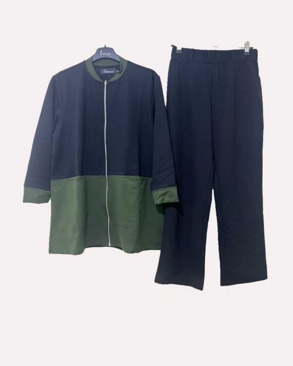 DualTone Comfort Zip Set – Black & Olive