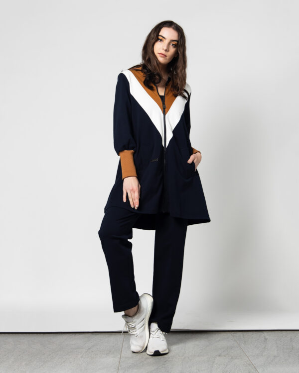 V-Edge Colorblock Tracksuit – Black, Green & Red