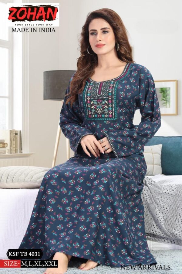 Floral Printed design with Embroidered kaftan