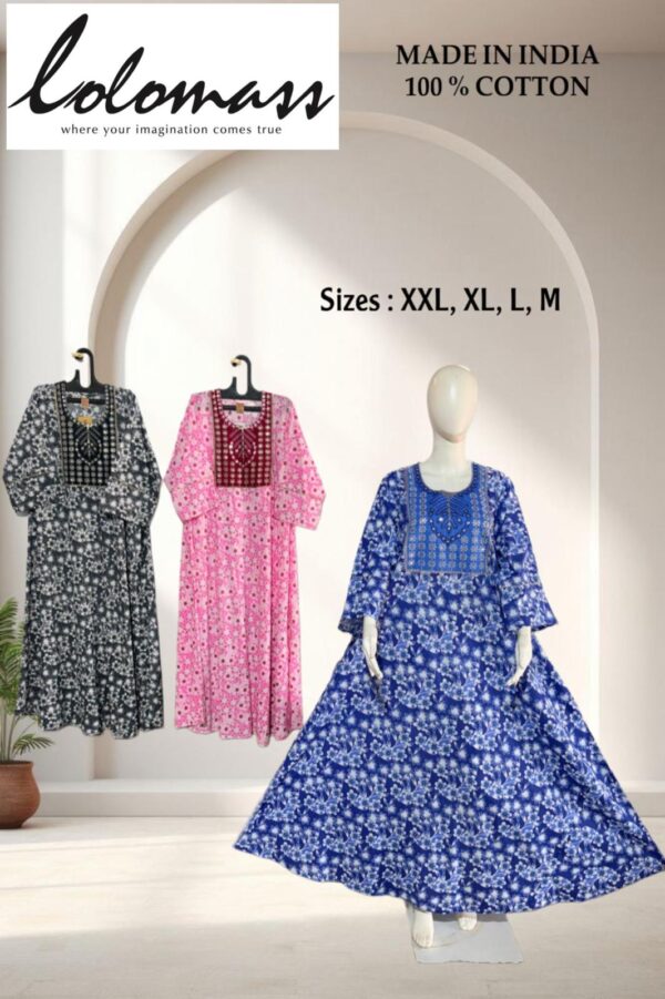 Round neck with embroidered design kaftan